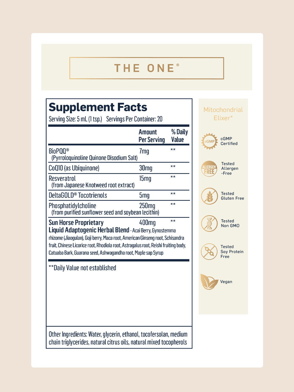 The One Mitochondrial Optimizer - Energy Supplement
